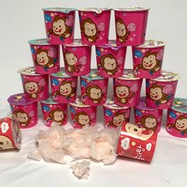 몽스코 컵 솜사탕 달콤한 바나나향 10입 / 향긋한 딸기향 20입, 12g
