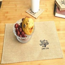 고급 린텐 테이블 매트 데코 매트 대형 디자인선택 중형 대형 인테리어 촬영소품 소품 전시 다용도 매트, 중형 나무