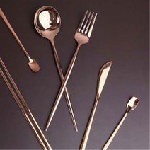 집들이 럭셔리 테이블링 커트러리 로즈골드 동호회 인생포크 커플포트수저, 젓가락