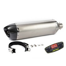 바이크 오토바이 배기관 요시무라 R77 슬립 온 모토 머플러 튜브 51mm 야마하 R1 R6 CBR1000RR 하야부사 ZX10R S1000RR 듀크 390, 03 C with sticker