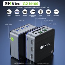 미니컴퓨터 미니 소형 피씨 피시 PC GMKtec 트리플 스크린 디스플레이 내장 선풍기 데스크탑 컴퓨터 G2 N100 윈도우 11 프로 PC 12GB DDR5 NVME SSD, 미국, 12GB 512GB NVME SSD