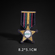 오바로크패치 의류용 골드 레드 밀리터리 랭크 자수 패치 전술 사기 육군 로고 아이언 배지 아플리케