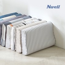 느웰 천연라텍스 굴곡형 베이직베개(디자인), 루디아블루