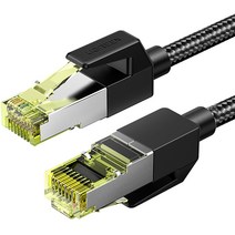Ugreen CAT.7 SSTP 패브릭 랜케이블 2m/U-80423/기가비트/초고속 인터넷 케이블/8P8C/RJ-45/10GBASE-T 지원/600MHz 대역폭/알루미늄 차폐/금도