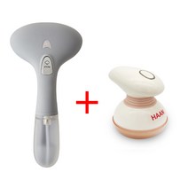 한경희 핸디 미니 스팀다리미+보풀제거기 HI-400GR+JDK-H0727, 스팀다리미_그레이+포풀제거기_핑크