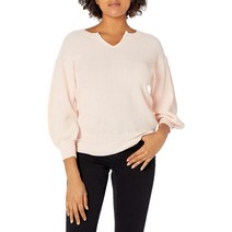 엘라 모스 여성 티나 드롭 숄더 퍼프 소매 스웨터