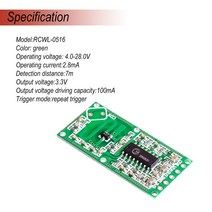 RCWL-0516 모션 감지 레이더 센서 Arduino 용 마이크로 웨이브 모듈 인체, 한개옵션0