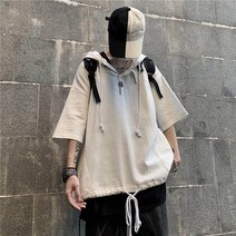 여자 후드 티 반팔 봄 가을 여성 일본 풀오버 오버사이즈 카와이 의류 고스 그래픽