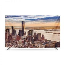 TV 대형 벽걸이 티비 커버 가림막 가리개 덮개 6종 32-86인치 모니터 커버 도시 풍경, 58인치