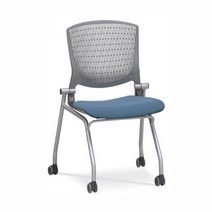 강의실 세미나 바퀴의자-그레이/블루 고등학생의자 공부용의자 공부의자 공시생의자 기능성의자 깔끔한느낌