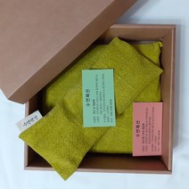 수연패션 국산 팥 녹두 찜질팩 (커버분리형)선물포장 복부 눈 팥안대 팥앤찜, 팥복부찜질팩 옐로우, 1개