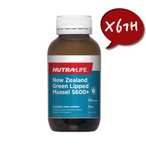 Nutralife 뉴질랜드 정품 뉴트라라이프 초록입홍합 5600 100정 6개 묶음