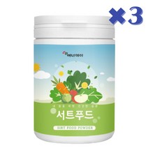 케일 새싹보리 녹차 양배추 등 추출분말 서트푸드, 3통