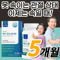 메가 콘드로이친 큰드로이친 콘드로이칭 콘트로이친 콘드로이틴 콘드로친 콘드리친 무릎 무룹 어깨 허리 손목 관절 연골발목 노인 주부 직장인 중장년층 중년층 장년층 노령자 노령인 보조제, 300정(5개월분)