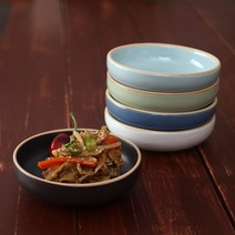 [소야도자기] 아름 오목찬기 그릇 1호 핸드메이드 도자기그릇, 전체색:블랙, 전체색:블랙