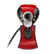 온라인 수업 화상 회의 카메라 웹캠 컴퓨터 카메라 USB 2.0 50.0M 480P 6 LED 라이트 HD 웹캠 마이크 포함, 01 01