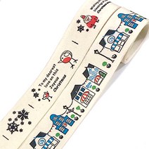 (주)아트인 크리스마스 라벨리본 2종 세트(26mm-90cm), 단일옵션