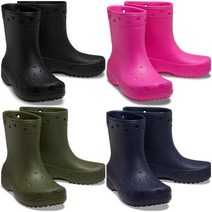 크록스 레트로 레인부츠 남성용 우먼 워터프루프 장화 검은색 녹색 핑크 블루, 그린