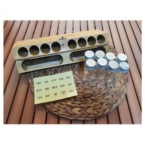 제이현 캠핑 우드 양념통 양념박스 5가지 각인 국내산 유리병 8P 고급양념통 캠핑카 카라반 랜턴양념통, 유리병추가 안함