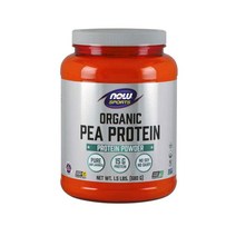 NOW Sports Nutrition Organic Pea Protein 무맛 680g 비건단백질 초코프로틴 단백질보충제 식물성 단백질 파우더 식물성단백질보충제 식물성 단백질, 1개, 1