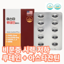 비문증 눈 노화 시력개선 날파리증 황반변성 루테인 아스타잔틴 중장년 노년 약국 영양제, 1+1 할인적용&4개월 대용량