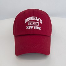 나나민 남녀공용 코튼 브루클린 자수 여름 볼캡 모자