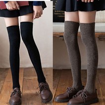 깔끔한 여성 겨울 패션 양말 도톰한 오버 롱 니삭스