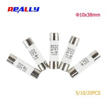10/20Pcs 10*38 Fast Blow 세라믹 퓨즈 10x38mm 380V 500V 0.5A 1A 2A 3A 4A 5A 6A 8A RO15 RT18, 02 20PCS_05 10A