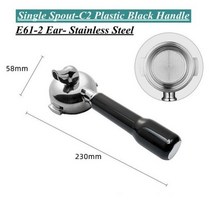 바스켓 호환 커피 필터 E61 그룹헤드 58mm 홀더 엑스포바 FAEMA RANCILIO LACIMBALI 머신 스파우트 바텀리스 포타필터 메이커, 58mm E61 Grouphead, C2 Plastic B Single