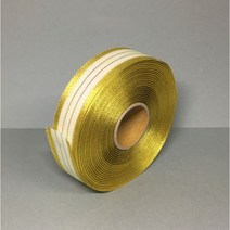 리보너 반짝이 골드 포장리본 30mm 고급선물 포장용 레이스 꽃 리본끈 1롤 45m, 1롤 (45m)