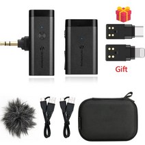 Sevenoak SKM-W1 2.4GHz 미니 콘덴서 무선 Lavalier 마이크 PC 모바일 아이폰 안드로이드 라이브 스트리밍, 01 SKM-W1-D-U