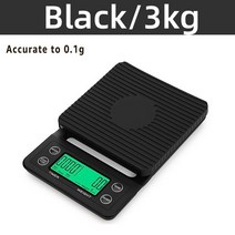 계량기 소형 핸드드립 제빵 베이킹 3kg0.1g 디지털 주방 무게 그램 전자 저울 커피, 블랙 3kg 0.1g