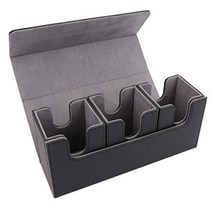 일본 정품 Venssu 덱 케이스 카드 트레이닝 박스 보관함 털 퍼 재질 유희왕 포켓몬 디지몬 각종 카드 게임, (검은색 주사위칸 X)