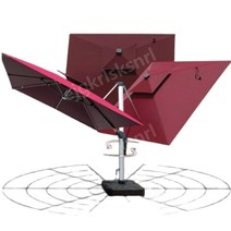 대형 파라솔 우산 야외 옥상 그늘막 접이식 노천카페, [강화된라이트바]원형2.5m+186kg물탱크