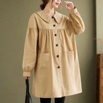 여성 트렌치코트 바람막이 재킷 여자 코트 봄 가을 코디 캐주얼룩 간절기
