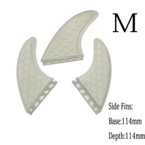 서핑 바디 보드 여러 크기 Fut-3-Fin 통관 판매 S M 대형 서핑 보드 핀 트라이 세트 액세서리 carbonfiber, 15 transparent-M