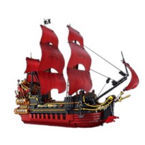 중국레고 레고호환 Diy dk 6001 6002 검은 진주 여왕 앤의 복수 배 세트 빌딩 블록 mork 해적 캐리비안 장난감 선물, 박스3 아님