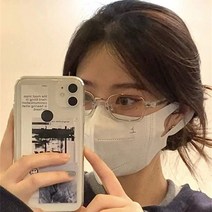 역반무테 안경 남자 여자 역무테 반무테 반뿔테 하금테 안경테