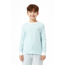 [정품] 타미힐피거키즈 23년 S/S T42D0KKO130BT2 스트라이프 롱슬리브 티셔츠(블루 화이트 네이비)