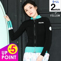 [엔트리로 P5배] 타퍼 웨트 슈트 2 mm 레이디스 긴 소매 프런트 Zip 타파 FELLOW 서핑 사이즈 교환 OK 웨트 슈트 SUP 다이빙 요트 JPSA 일본 규격 큰 사이즈 재킷