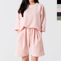 여성 트레이닝 세트 여자 반팔 루즈핏 반 바지 여름 츄리닝 운동복 잠옷 홈웨어 파자마 실내복 슬립 웨어