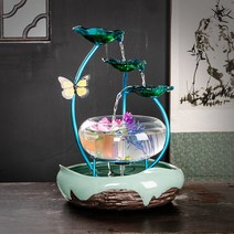 엔틱 가정용 실내 분수대 인공폭포 가습기 빈티지소품, AQ