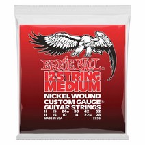Ernie Ball 12줄 미디엄 니켈 운드 일렉트릭 기타 스트링 11-52 게이지 (P02236), 12-String Medium (11-52)