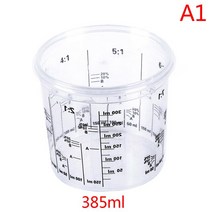 견고한 플라스틱 페인트 혼합 컵 600ml 냄비 교정 액체의 정확한 위한 1/10 개, 02 1pcs