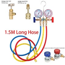 압력게이지에어컨 도구 Freon r134a R12 R22 R404A 압력 게이지 냉매 매니 폴드 프레온, 01 Black