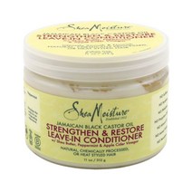 Shea Moisture 자메이칸 블랙 캐스터 오일 스트렝슨 앤 그로우 리브-인 컨디셔너, 325ml, 1개