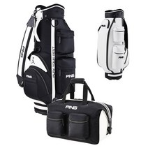 2022년 핑 SC TM 골프백세트 남성 캐디백+보스턴백 골프가방 세트, 블랙
