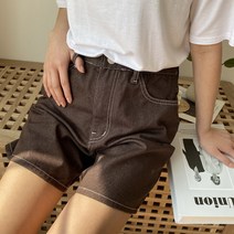 코지 여자 여름 키치피트 숏 생지 데일리 시밀러룩 반바지