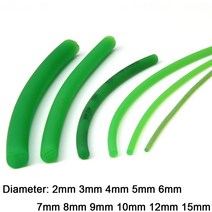녹색 폴리우레탄 컨베이어 벨트 직경 23456789101215mm pu 라운드 드라이브 벨트 녹는 코드, 직경 15mm, 5미터