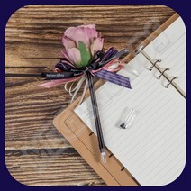 장미 플라워 볼펜 빈티지핑크 특이한볼펜 장미볼펜